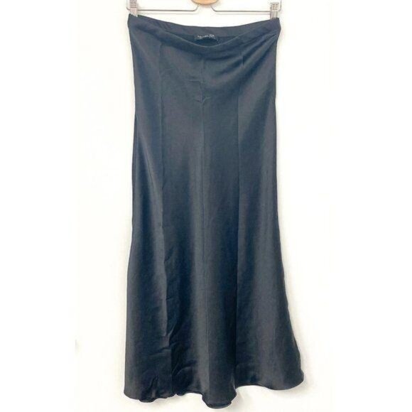 Rachel Zoe Black Silky Slip Skirt - Picture 1 of 3